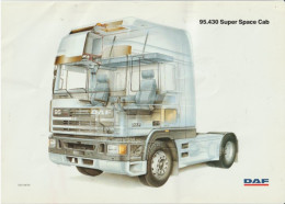 Brochure-leaflet:  DAF 95.430 Super Space Cab - Camiones