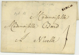 BINCH Binche Pour Nivelles 1796 Gobart D'Herchies - 1792-1815: Conquered Departments