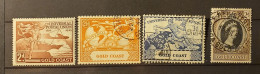 01 - 24 // Gold Coast - Côte D'Or -  UPU - N° 142 - 143 - 144 + 158 - Gold Coast (...-1957)