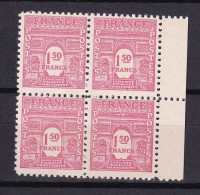 D 749 / N° 625 VARIETE ANNEAU DE LUNE TIMBRE BAS DROIT DANS BLOC DE 4 NEUF** - Unused Stamps