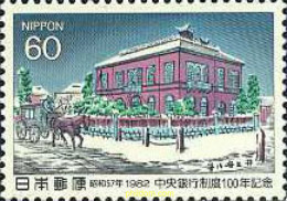 155322 MNH JAPON 1982 100 ANIVERSARIO DEL BANCO CENTRAL DE JAPON - Nuovi