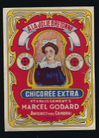 Ancienne Etiquette Chicorée Extra Pure  A La Jolie Bretonne 500g  Marcel Godard Awoingt Pres Cambrai Nord 59 " Femme" - Frutas Y Legumbres