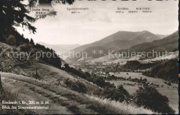 41772577 Bleibach Blick Simonswaeldertal Spitzenstein Grosses Kleines Horn Hohe  - Gutach (Breisgau)