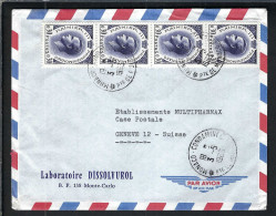 MONACO 1963: LSC De Monte Carlo Pour Genève (Suisse) - Lettres & Documents