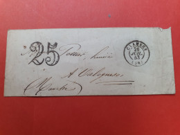 Cad De Clamecy Sur Enveloppe Pour Valognes En 1853 - Ref  2922 - 1849-1876: Periodo Classico