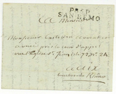 P.85.P. SAN REMO Pour Aix En Provence 1810 - 1792-1815 : Departamentos Conquistados