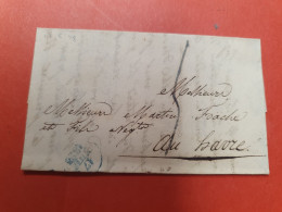 Cad En Bleu Sur Lettre Avec Texte De Paris  Pour Le Havre En 1828 - Ref  2935 - 1801-1848: Précurseurs XIX