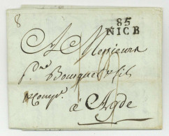 85 NICE 1803 Pour Agde - 1792-1815: Départements Conquis