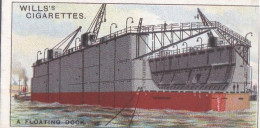 Strange Craft 1931 - Original Wills Cigarette Card - 13 A Floating Dock - Wills