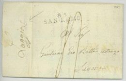 Laggia 1813 85 SAN-REMO Pour Savona - 1792-1815: Dipartimenti Conquistati