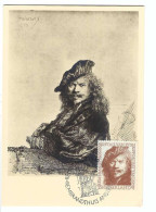 Rembrandt REMBRANDTHUIS  23.IV. 10  1956 - FDC