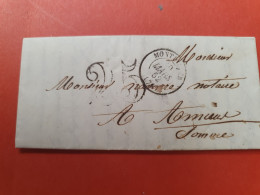 Cad De Montdidier Sur Lettre Avec Texte Pour Amiens En 1852 - Ref  2949 - 1849-1876: Periodo Classico