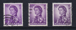 Hong Kong: 1962/73   QE II     SG197/197a/197ab      10c     Used - Used Stamps