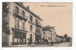 CPA :14 X 9  -  FRANGY.  -  Hôtel  Moderne  Et  Ecole  De  Filles - Frangy