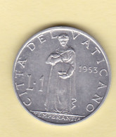 1 LIRA 1953 FDC VATICANO  PIO XII - Vatican