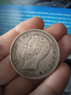 Moneda 5 Pesetas Amadeo De Saboya 1871 - Da Identificare