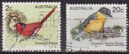Oiseaux Et Leur Nid - AUSTRALIE - Crimson Finch, Robin Jaune - N° 676-678 - 1979 - Gebraucht
