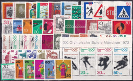 DEUTSCHLAND 1971 Mi-Nr. 658-09 Jahrgang/year Set ** MNH - Jahressammlungen