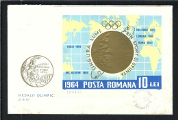 ROUMANIE 1964: FDC "Jeux Olympiques De Tokyo" De BUCAREST - FDC