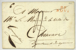 87 NOVI Pour Chiavari Maire Conscription 1812 - 1792-1815: Dipartimenti Conquistati