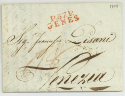 P.87.P. GENES 1808 Pour Venezia Venise - 1792-1815: Départements Conquis