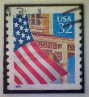 United States, Scott #2914, Used(o), 1995 Definitive Coil, Flag On A Porch,32¢ - Used Stamps