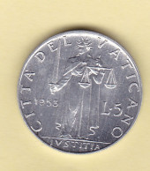 5 LIRE 1953 FDC VATICANO PIO XII - Vatican