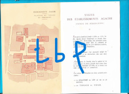 RARE Guide Avril 1958 Visite Des Usines De Pérenchies Filature Tissage Avec Plan Et Schémas De Fabrication 10 Pages Tbe - Picardie - Nord-Pas-de-Calais