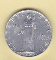 10 LIRE 1953  VATICANO PIO XII - Vatican