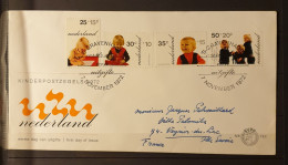 01 - 24 // Holland - Thématique Enfants - Lettre FDC à Destination De La France - Kinderpostzegels 1972 - Cartas & Documentos