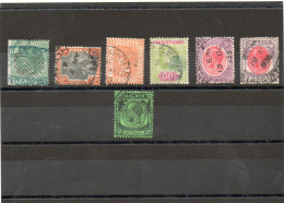 MALAISIE   7 Timbres    Y&T: 17, 22, 42, 104, 174, 215et 216  Oblitérés - Malaysia (1964-...)