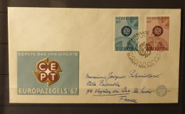 01 - 24 // Holland - Thématique Europa 1967 - Lettre FDC à Destination De La France - - Storia Postale