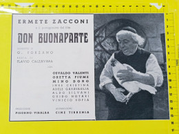 IT-00196- CINEMA ATTORI  - "ERMETE ZACCONI" NEL FILM "DON BUONAPARTE" CON OSVALDO VALENTI-ORETTA FIUME-MINO DORO 1941 - Altri & Non Classificati