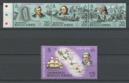 Nlle HEBRIDES 1974 N° 394/397 ** Neufs MNH Superbes C 23 €  Iles Bateaux Voiliers Boats Ships Sealboats COOK - Unused Stamps