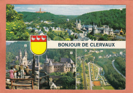 CLERVAUX - LUXEMBOURG - MULTIVUES + BLASON - BONJOUR DE - NEUVE - Clervaux