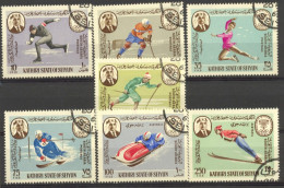 Aden Kathiri 1967 Mi 134-140A Grenoble Winter  Olympics Used - Hiver 1968: Grenoble