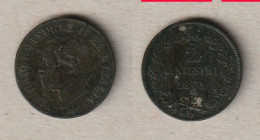 00548) Italien, 2 Centesimi 1861 M - 1861-1878 : Victor Emmanuel II