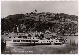 MARIA TAFERL Mit MARBACH A. D. DONAU - BATEAU / SHIP " JOHANN STRAUSS " Sur / On DANUBE - REAL PHOTO ~ 1960 ? (am896) - Maria Taferl