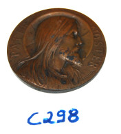 C298 Ancienne Médaille - Patre Noster Revillon - Notre Père - Monetari/ Di Necessità