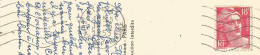 FRANCE - VARIETY &  CURIOSITY - 76 - DISCONTINUED MUTE SECAP DEPARTURE PMK  "ETRETAT" ON FRANKED PC TO BELGIUM - 1953 - Cartas & Documentos
