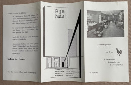 BROCHURE (1960) - Herenkapsalon A. J. De Haan - Rijnhotel ROTTERDAM - 25 X 15 Cm. - Pays-Bas