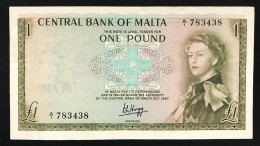 Malta 1 Pound 1967 ( 1969 )  Km#29a Bb/spl  LOTTO 4299 - Malte