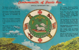 Commonwealth Of Puerto Rico Official Government Seal  Greetings From Puerto Rico - Puerto Rico