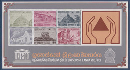 Bloc 6 Timbres UNESCO- Sri Lanka Neuf Projet De Sauvegarde Monuments Du Pays - UNESCO