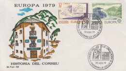 Enveloppe  FDC   1er  JOUR     ANDORRE    ANDORRA    Paire    EUROPA    1979 - Sonstige & Ohne Zuordnung