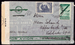 603321 | Brief Aus Argentinien 1943, Via Natal Und Bolama Nach Deutschland, Doppelzensur, Seltener Leitvermerk  | -, -, - Storia Postale