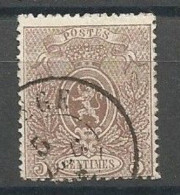 Belgique Belgie Belgium COB 25A Oblitéré Used 1867 Petit Lion - 1866-1867 Piccolo Leone