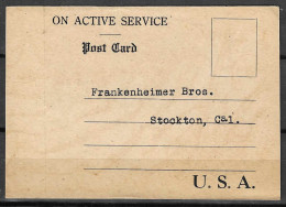 WORLD WAR 1 FRANCE  ON ACTIVE SERVICE POSTCARD  CORPS 1917   - War 1914-18