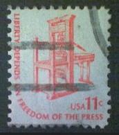 United States, Scott #1593, Used(o), 1975 Americana Series: Printing Press, 11¢, Orange On Gray - Usati