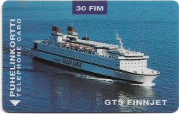 Finland - Turku (Magnetic) - D96E - Silja Line Finnjet 5 - Cn. 5030, Exp.12.1996, 30Mk, 8.000ex, Used - Finlandia